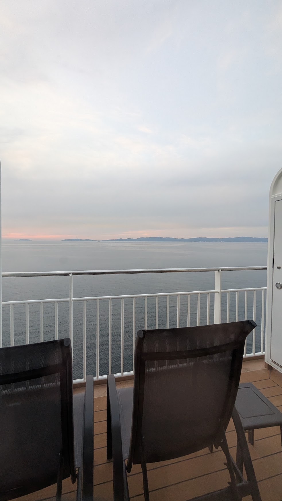 Morning view from the ferry as we approached Beppu